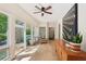 Bright hallway with many windows, hardwood floors, and modern furnishings at 1255 Cold Harbor Dr, Roswell, GA 30075
