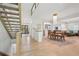 Open living room area with hardwood floors and staircase at 1255 Cold Harbor Dr, Roswell, GA 30075