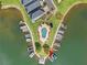Beautiful view of a property boat dock on the lake at 14020 Tributary Ln, Villa Rica, GA 30180