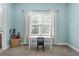 Bedroom with a light blue color scheme, carpet flooring, and great natural lighting at 100 Coldwater Creek Dr, Mcdonough, GA 30252