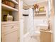 Bathroom featuring built in shelving and a tiled shower/bath at 414 Pensdale Rd, Decatur, GA 30030
