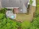 Overhead shot of the backyard showcasing the patio, deck, and lush landscaping at 5040 Winding Branch Dr, Dunwoody, GA 30338