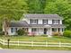 Charming two-story home with a welcoming front porch and beautifully landscaped yard at 5040 Winding Branch Dr, Dunwoody, GA 30338