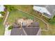 A bird's eye view of the entire property, including the outdoor entertaining area and lawn at 900 Fox Croft Pl, Canton, GA 30114