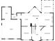Layout of the home's first floor features the kitchen, living room, dining room, foyer, and garage at 900 Fox Croft Pl, Canton, GA 30114