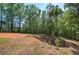 Backyard features a spacious clearing, surrounded by tall, mature trees at 2528 Mulberry Rock Rd, Dallas, GA 30157