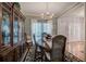 Dining room showcasing an oval table and cushioned chairs at 3945 Lorien Way, Kennesaw, GA 30152
