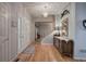 Entryway boasting hardwood floors and a chandelier overhead the staircase at 3945 Lorien Way, Kennesaw, GA 30152