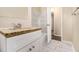 Bathroom featuring granite counters, tiled floors and shower at 3693 Larkspur Ter, Decatur, GA 30032