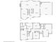 Two-story home's layout including living room, kitchen, bedrooms, and bathrooms at 5854 Cobalt Dr, Powder Springs, GA 30127