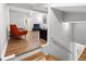 Inviting basement area with wood-look flooring, stylish furnishings, and a cozy atmosphere at 3595 South Nw St, Duluth, GA 30096