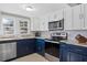 Modern kitchen featuring stainless steel appliances, granite countertops and tiled backsplash at 3595 South Nw St, Duluth, GA 30096