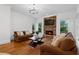 Cozy living room with a stone fireplace and ample seating at 2660 Pete Shaw Rd, Marietta, GA 30066