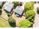 Aerial view of property with large backyard and patio area at 101 Magnolia Creek Dr, Canton, GA 30115