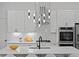 The kitchen boasts white cabinets, stainless steel appliances, and a stylish backsplash at 3456 Thornewood Dr, Atlanta, GA 30340