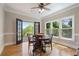 Cozy breakfast nook with views of the yard and an access door to the outdoor deck at 3460 Highgate Hills Ne Dr, Duluth, GA 30097