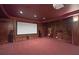 View of large theater room with projector screen, concession stand and popcorn machine at 4340 Candacraig, Johns Creek, GA 30022