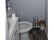 Neutral bathroom with a modern vanity and toilet at 908 Pine Oak Trl, Austell, GA 30168