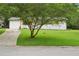 Landscaped front yard with a mature tree, a well-kept lawn, and a charming white brick home at 2450 Elkhorn Dr, Decatur, GA 30034
