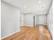 Bright living area with hardwood floors and neutral paint color at 2450 Elkhorn Dr, Decatur, GA 30034