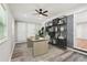 Office space featuring wood floors, and a ceiling fan at 2450 Elkhorn Dr, Decatur, GA 30034