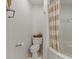 Cozy bathroom featuring a shower and tub combo with white tile at 970 Sidney Marcus Ne Blvd # 2408, Atlanta, GA 30324