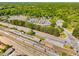 An aerial shot of a train yard surrounded by greenery and roads at 1290 Campbellton Sw Rd, Atlanta, GA 30310