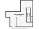 Floor plan of the unfinished attic showing stairs to the lower level and dimensions of 18'2