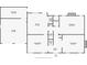 Detailed main level floor plan showcasing a spacious kitchen, living room with fireplace, and an attached garage at 2724 Saddle Ridge Lake Dr, Marietta, GA 30062