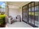 Outdoor patio with seating and privacy at 1150 Collier Nw Rd # E3, Atlanta, GA 30318
