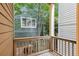 Outdoor deck with views of green trees and wood railings, great for relaxing and enjoying nature at 737 St Charles Ne Ave, Atlanta, GA 30306