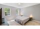 This bedroom has two windows and neutral colored walls and carpet at 257 Browning Cir, Acworth, GA 30101