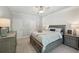 Bedroom offers ample storage with its stylish dresser and nightstands, complemented by a comfortable bed at 734 Frasier Se Cir, Marietta, GA 30060