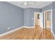 Spacious bedroom with beautiful wood floors and ceiling fan at 799 Hammond Dr # 314, Atlanta, GA 30328