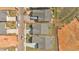 The aerial view captures the neighborhood layout, streetscape, and the home's location within the community at 127 Laurel Farms Ln, Dallas, GA 30157
