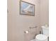 Cozy half bathroom with white fixtures, a sailboat painting, and neutral colored walls at 127 Laurel Farms Ln, Dallas, GA 30157