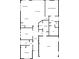 Detailed floor plan showcasing the layout, including kitchen, living room, bedrooms, and garage at 127 Laurel Farms Ln, Dallas, GA 30157
