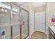 Modern shower with glass door at 127 Laurel Farms Ln, Dallas, GA 30157