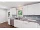 Modern kitchen has granite countertops and stainless steel dishwasher at 1652 Detroit Nw Ave, Atlanta, GA 30314