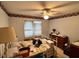 Cozy bedroom featuring neutral walls, fan and natural light from the window at 602 Springharbor Dr, Woodstock, GA 30188