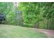 Large backyard featuring lush greenery and mature trees at 429 Gold Xing, Canton, GA 30114