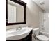 Bathroom featuring a shower-tub combo and a vanity with a sink at 2875 Riverbend Ct, Snellville, GA 30078