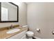 Clean bathroom with white vanity and neutral paint at 2875 Riverbend Ct, Snellville, GA 30078