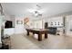 Spacious game room with a fireplace, a pool table, and hardwood-style floors at 3053 Lawson Dr, Marietta, GA 30064