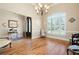 Spacious living room with hardwood floors, large windows, and elegant details at 3053 Lawson Dr, Marietta, GA 30064