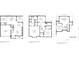 Detailed floor plan showcasing the layout of the first, second, and third floors of the home at 3003 Clayton St, Woodstock, GA 30188