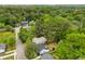 High-angle aerial of a neighborhood with houses surrounded by mature trees at 67 Lannon Ne Ave, Atlanta, GA 30317