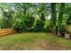 Large backyard with grass and some trees at 1322 Thurgood Sw St, Atlanta, GA 30314