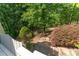 Backyard view showcasing a mix of foliage, shrubs, and trees, offering privacy at 1811 Fountain Hill Ct, Duluth, GA 30097