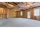 Unfinished basement awaiting your personal touch, with egress windows and a door to the exterior at 2861 Fareed, Douglasville, GA 30135